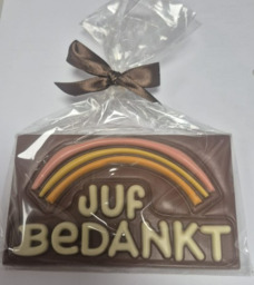 Chocolade Tablet "Bedankt Juf"